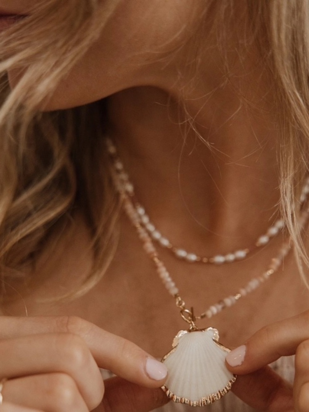 Handmade 14k Gold-Filled Shell Necklace - Picture 4 of 5